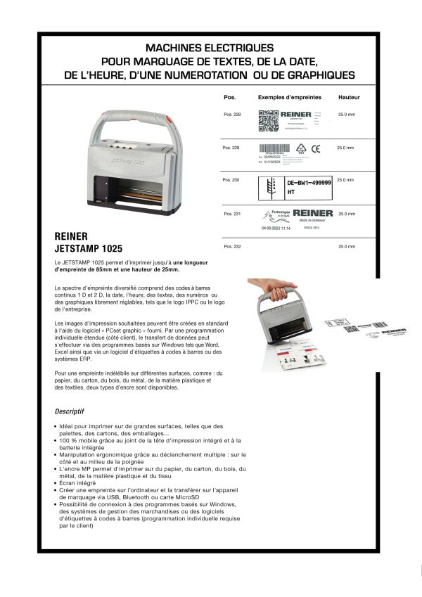 REINER Jet Stamp 1025 – Image 2